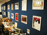 A wall of album artwork.