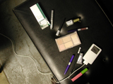 Makeup, iPod, and cigarettes.